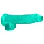 Фалоімітатор Realrock Crystal Clear Dildo Realistic 6, бірюзовий - Фото №2
