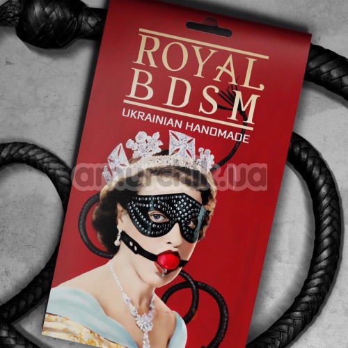 Флогер Royal BDSM із золотою рукояткою, чорний