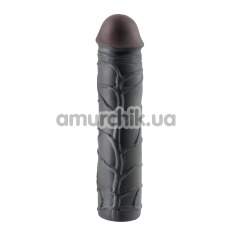 Насадка на пенис Fantasy X-tensions Mega 3 inch Extension, черная - Фото №1