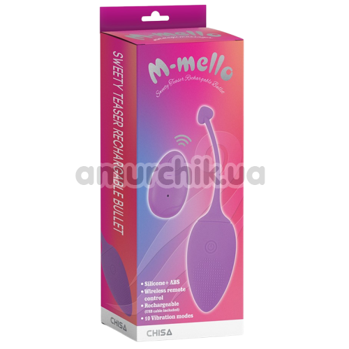 Виброяйцо M-Mello Sweety Teaser Rechargable Bullet, фиолетовое