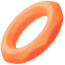 Эрекционное кольцо для члена Alpha Liquid Silicone Sexagon Ring, оранжевое - Фото №2