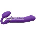 Безремневий страпон з вібрацією Strap-On-Me Vibrating Bendable Strap-On XL, фіолетовий - Фото №1