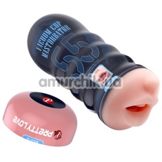 Симулятор орального секса Pretty Love Vacuum Cup Masturbator 55 Mouth, телесный - Фото №1