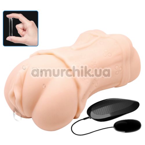 Искусственная вагина с вибрацией Crazy Bull 3D Vagina BM-009199ZK, телесная