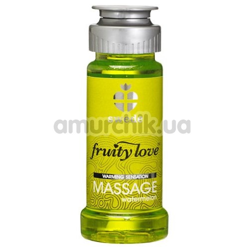 Набор для массажа Fruity Love Massage с согревающим эффектом, клубника/вино, малина/грейпфрут, арбуз, 3 x 50 мл
