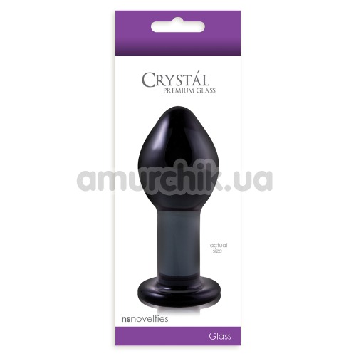 Анальная пробка Crystal Premium Glass Large, черная