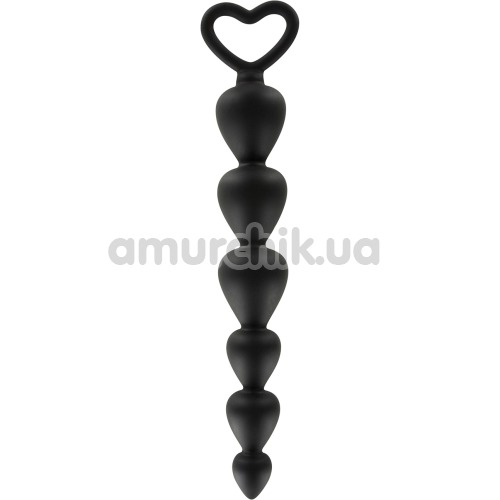 Анальний ланцюжок Toy Joy Bottom Beads, чорний - Фото №1