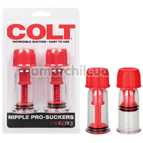 Вакуумні стимулятори для сосків COLT Nipple Pro-Suckers, червоні