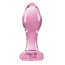 Анальна пробка Crystal Glass Flower, рожева - Фото №0