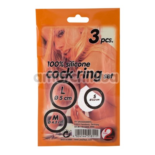 Набір з 3 ерекційних кілець Cock Ring Set, чорний