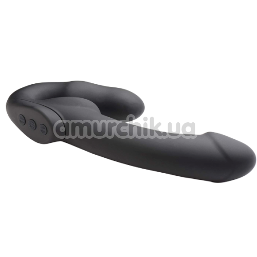 Безременевий страпон з вібрацією Strap U Evoke Super Charged, чорний