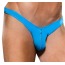Трусы-стринги мужские Microfiber Zip Up Low-Rise Thong, голубые - Фото №2