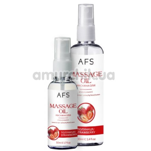 Массажное масло AFS Massage Oil Strawberry - клубника, 100 мл