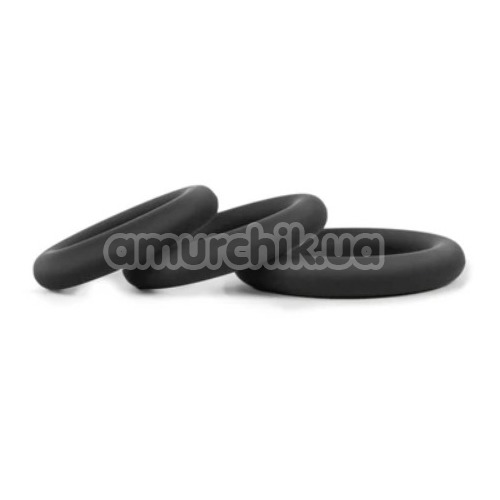 Набор эрекционных колец Hombre Snug Fit Silicone Thick C-Rings, черный