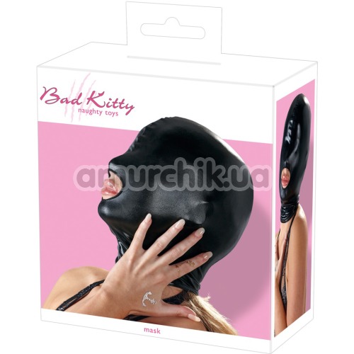 Маска Bad Kitty Naughty Toys Hood Mouth Mask, чорна