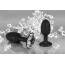 Анальная пробка с прозрачным кристаллом Diamond Silicon Plug, 11 см черная - Фото №3
