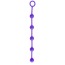 Анальная цепочка Delight Throb ребристая, 25 см фиолетовая - Фото №1