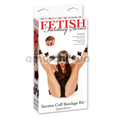 Бондажный набор Fetish Fantasy Series Suction Cuff Bondage Kit, черный