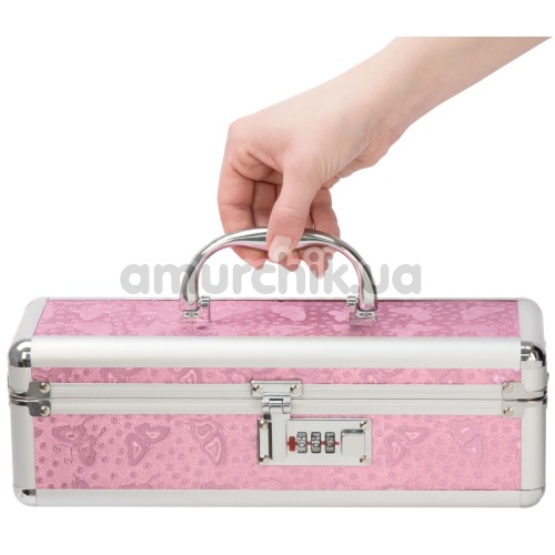 Кейс для хранения секс-игрушек The Toy Chest Lokable Vibrator Case, розовый