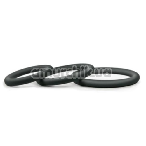 Набір ерекційних кілець Hombre Snug Fit Silicone Thin C-Rings, сірий