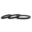 Набор эрекционных колец Hombre Snug Fit Silicone Thin C-Rings, серый - Фото №1
