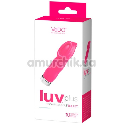 Клиторальный вибратор VeDO Luv Plus Rechargeable Bullet, розовый