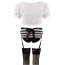Костюм покоївки Cottelli Collection Costumes 2470292, чорно-білий - Фото №3