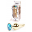 Анальная пробка с голубым кристаллом Boss Series Exclusivity Jewellery Gold Plug, золотая - Фото №7