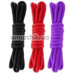 Набір мотузок sLash Bondage Rope Triple Submission 3 м, різнокольоровий - Фото №1
