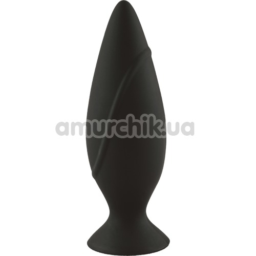 Анальная пробка Malesation Large Silicone Butt Plug, черная - Фото №1