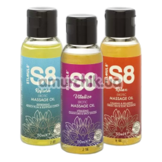Набор из 3 массажных масел Stimul8 S8 Massage Oil - Фото №1