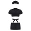 Костюм полицейской Obsessive Police Uniform, чёрный: топ + юбка + трусики-стринги + фуражка - Фото №6