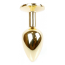 Анальна пробка з зеленим кристалом Exclusivity Jewellery Gold Plug, золота - Фото №6