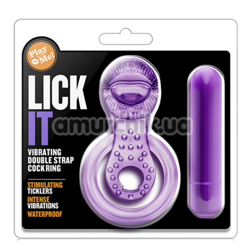 Виброкольцо Play With Me Lick It, фиолетовое