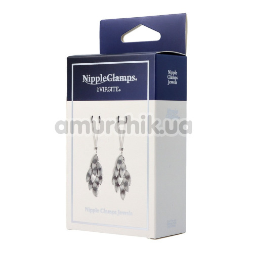 Затискачі для сосків Virgite Nipple Clamps Jewels Mod. 10, срібні