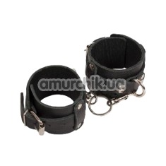 Фиксаторы для рук Leather Dominant Hand Cuffs, черные - Фото №1