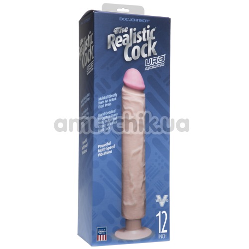 Вибратор The Realistic Cock UR3 33.5 см, телесный