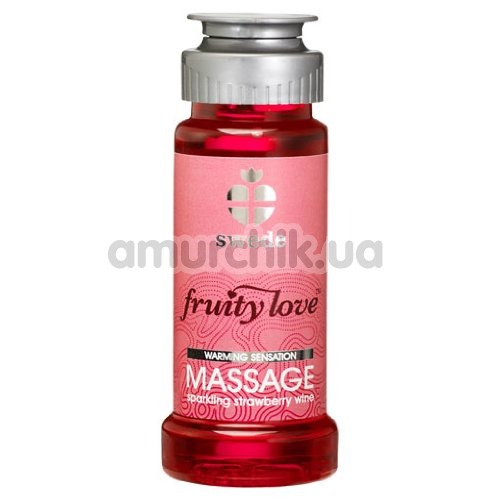 Набір для масажу Fruity Love Massage з зігрівальним ефектом, полуниця / вино, малина / грейпфрут, кавун, 3 x 50 мл