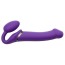 Безремневой страпон с вибрацией Strap-On-Me Vibrating Bendable Strap-On L, фиолетовый - Фото №1