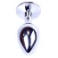Анальная пробка с прозрачным кристаллом Exclusivity Jewellery Silver Plug, серебряная - Фото №3