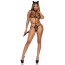 Костюм кішечки Leg Avenue Sex Kitten Bedroom Costume Set, чорний: боді з чкером + вушка - Фото №0
