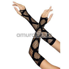 Рукавички Leg Avenue Faux Wrap Net Arm Warmers, чорні - Фото №1