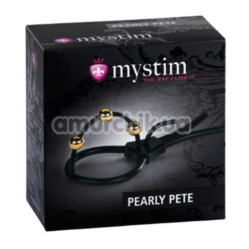 Утяжка для пеніса з електростимуляцією Mystim Pearly Pete