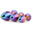 Набор из 3 анальных пробок с радужным кристаллом Gleaming Love Multicolour Plug Set, радужный - Фото №4