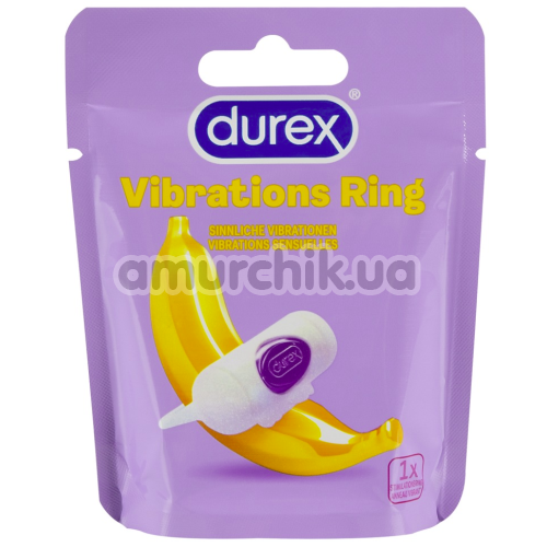 Эрекционное кольцо Durex Vibrations Ring, прозрачное