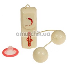Вагінальні кульки з вібрацією Orgasm Balls Ivory - Фото №1