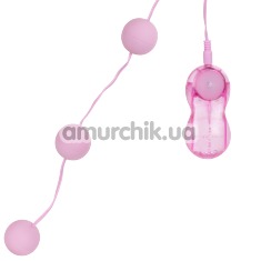Анально-вагинальные шарики с вибрацией Power Balls розовые - Фото №1