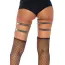 Гартеры для чулок Leg Avenue Studded Thigh High Suspender With Heart, серебряные - Фото №3