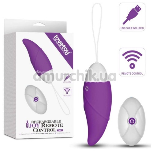 Виброяйцо Lovetoy IJoy Rechargeable Remote Control Egg, фиолетовое