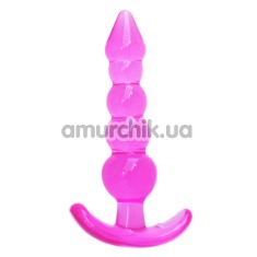 Анальна пробка Clear Jelly Butt Plug, рожева - Фото №1